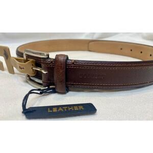 Dockers Brown Leather Belt Men's Sz L 38-40 NWT